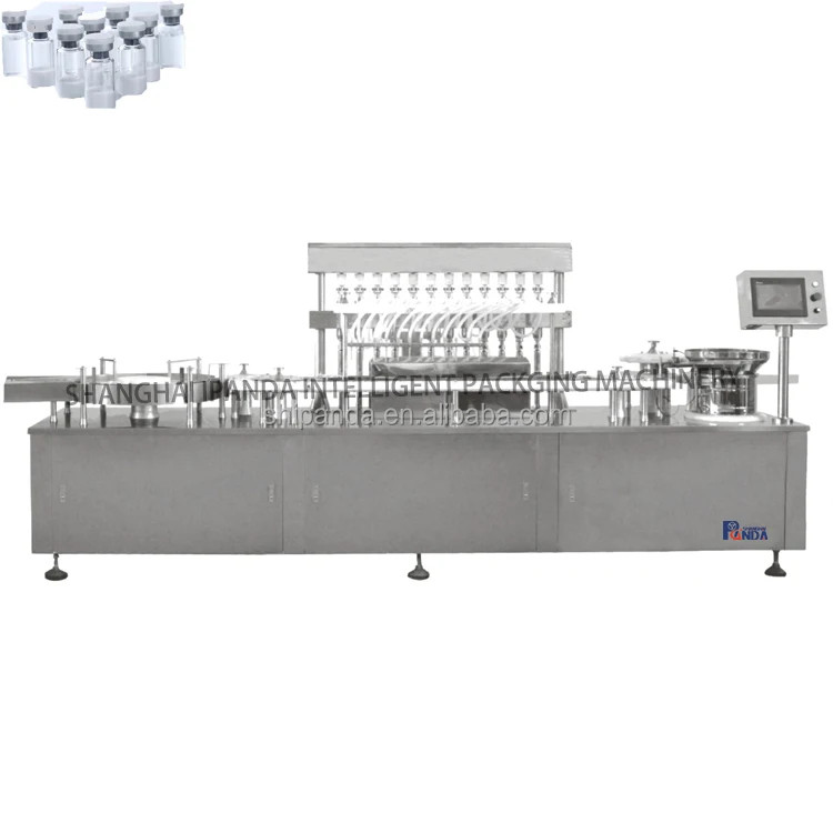 Automatic dry injection filled machine vial filling sealing machine