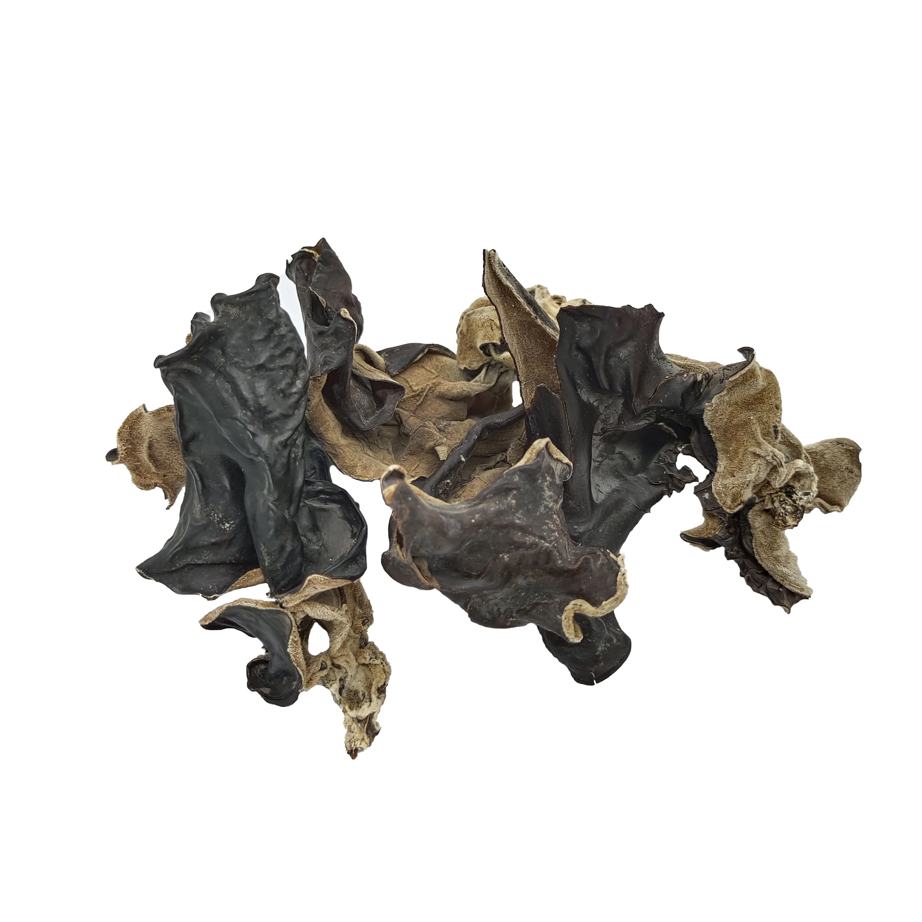 Edible dried black tree fungus full cut black fugus mushroom dried sliced black fungus piece black agaric wood fungus block