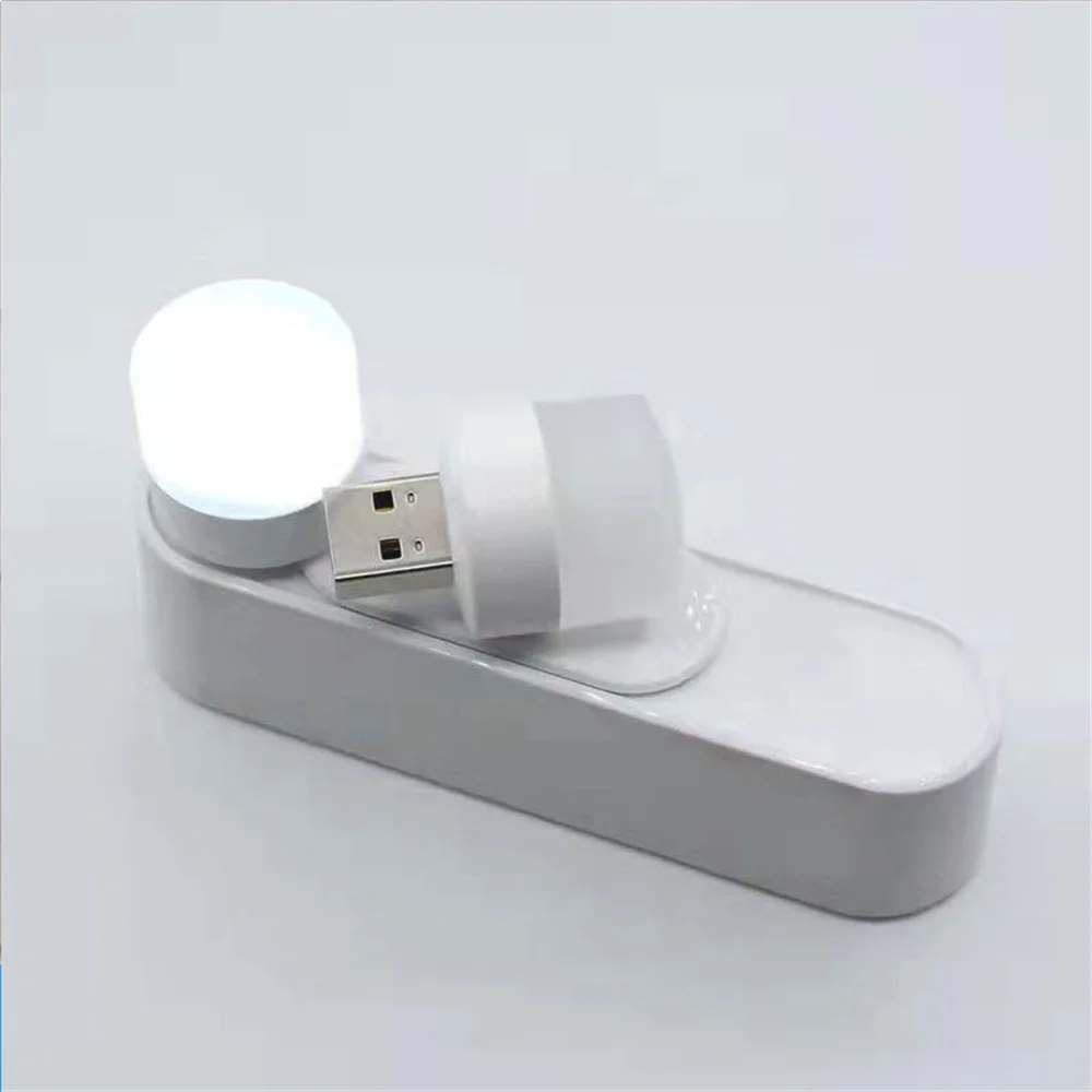 Portable USB Plug Night Light Lamp Small Book Lamps LED Eye Protection Reading Computer Mobile Power Charging Light