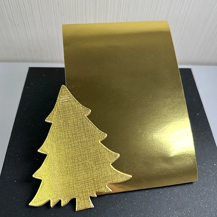 Custom Gold color aluminum foil laminated paper Gold Foil GIft Card Paper Board