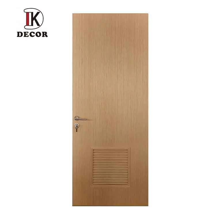 Interior Recon Oak Veneered Openable Wooden Louver Panel Door for Toilet