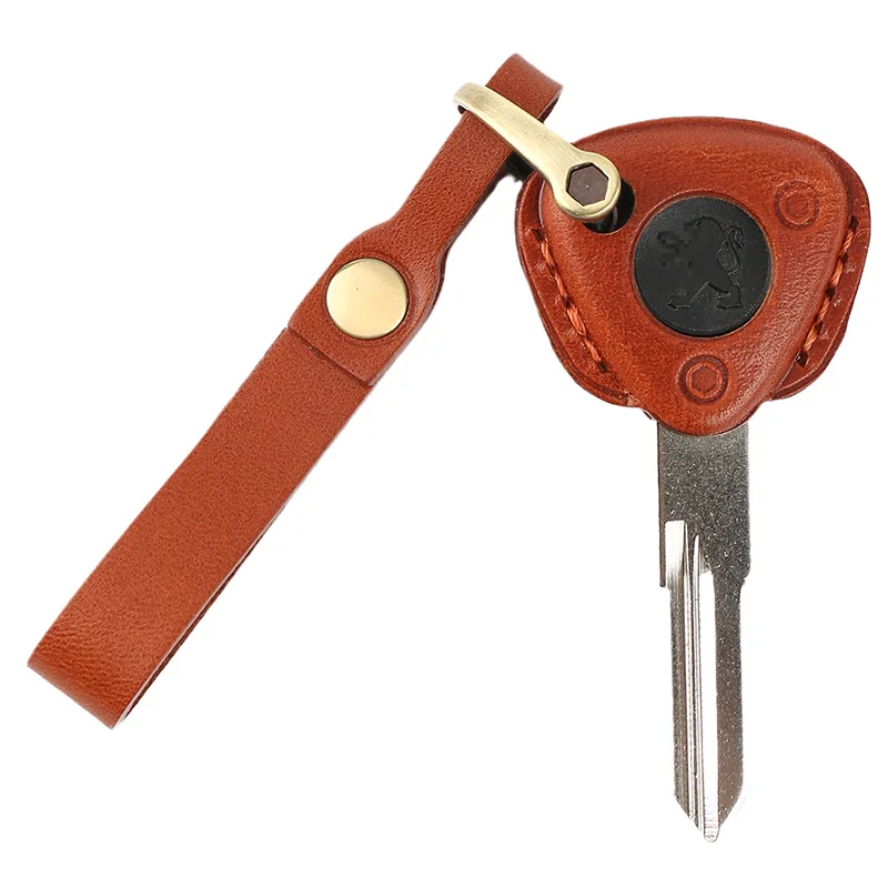 Genuine Leather Key Case cover For Peugeot Django 150 Motor Motorcycle KeyRing key cover accessory