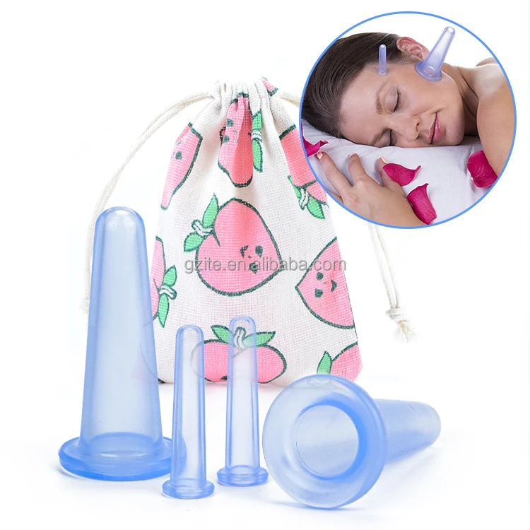 Massage cupping Anti Fatigue Meridian  Control Health and Beauty Spa Security  Silicone massage cupping set