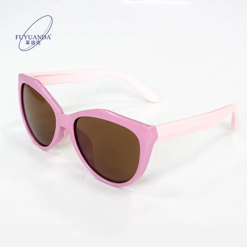 2024 Unisex  Sunglasses White and Pink Customizable round Frames UV400 Lenses Cute Plastic Sun Glasses for Boys and Girls