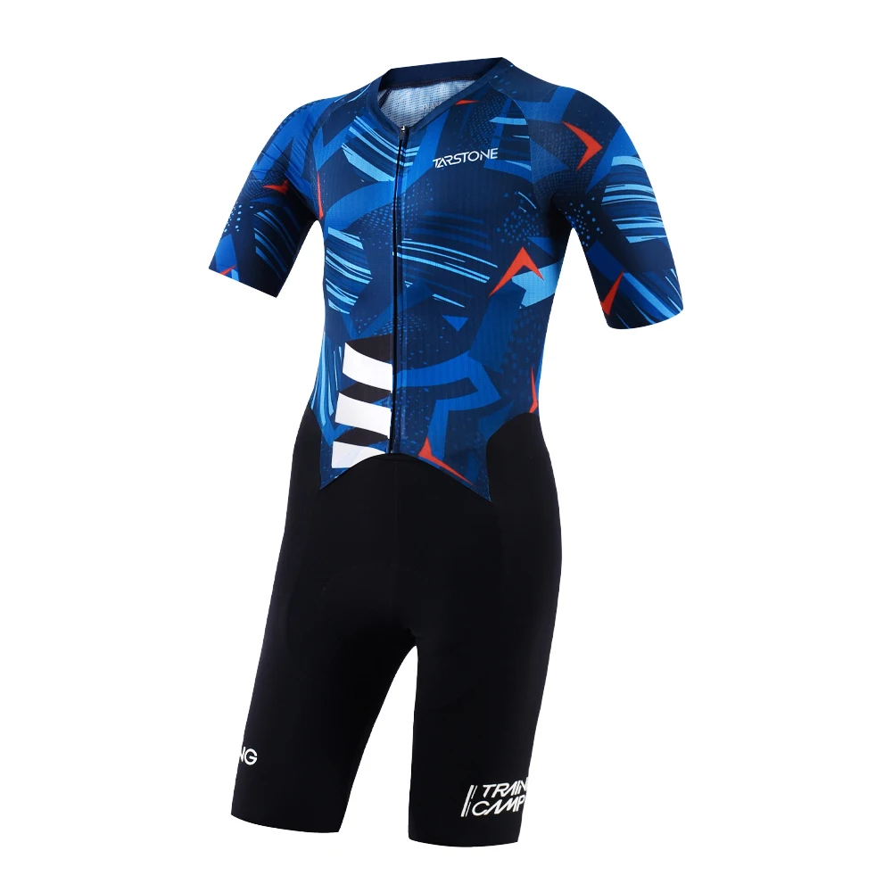 2023 New Design Professional Cycling Set High Elasticity Lightweight Cycling Triathlon Bike Suit Skin Suit For Men