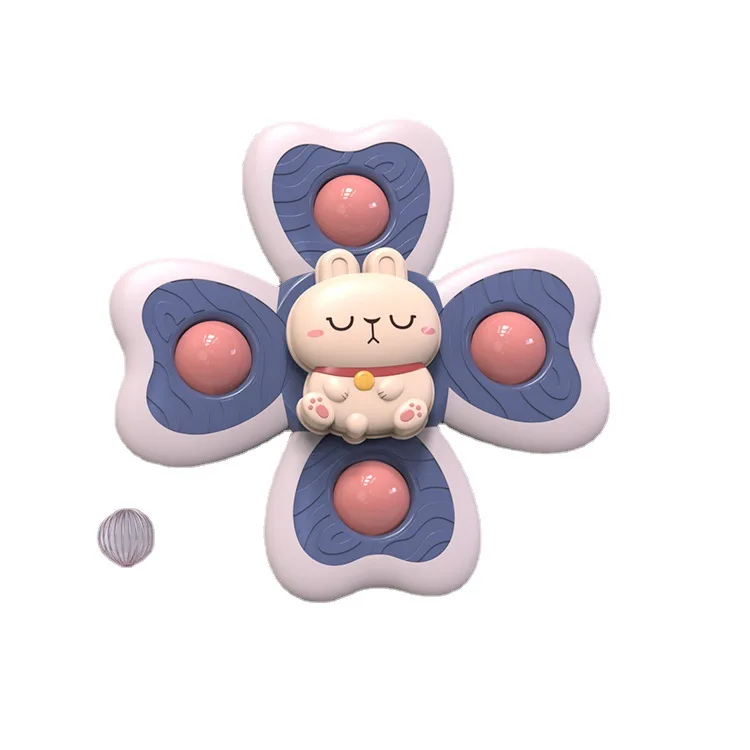 Colorful Baby Bathroom Grasping Gyro Panda Sucker Fidget Spinners Attention Attracted Kids Push bubble Fidget Spinner Toy