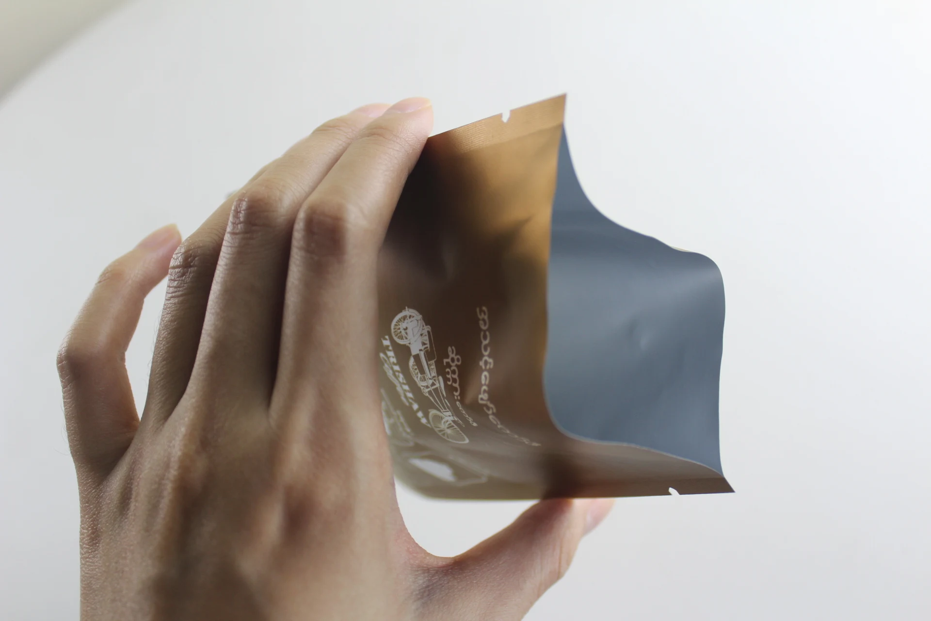 Individually wrapped  aluminum foil printed  matte  mini three side seal packaging bags for  coffee