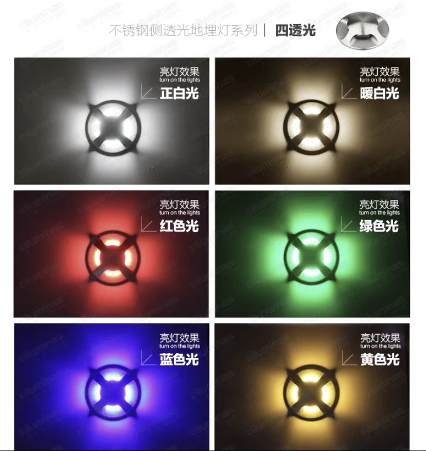 IP68 3W 1W LED Underground Light Ground Garden Path Floor Lamp Outdoor Underground Buried Yard Lamp Landscape Light 85-265V DC12