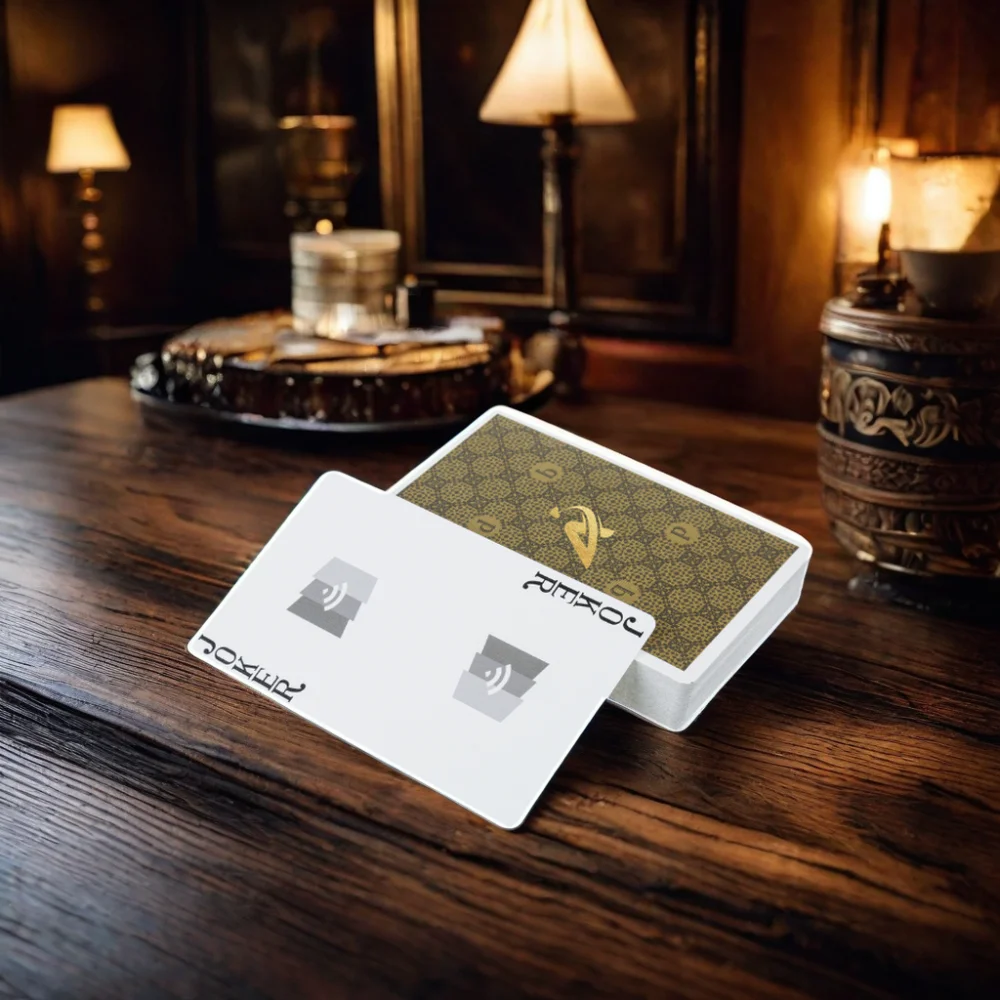 AYPC Custom Design High Quality 310gsm Single Deck Paper Box Printing QR Code Advertising Promotional Playing Card