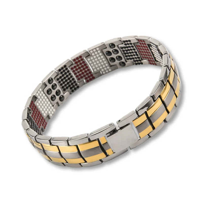 
Healthcare Jewelry Magnet Energy Stone Womens Men Black Bio Magnetic Healthcare Fashion Bracelet 