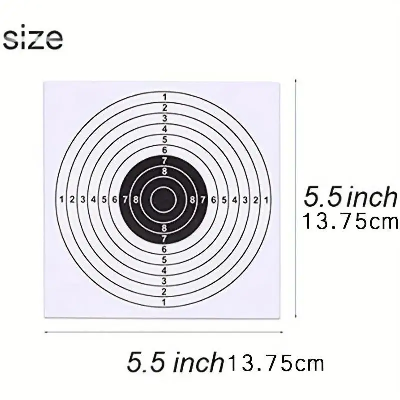 5.5X5.5 Inch Non Adhesive Indoor And Outdoor Circular Practice Paper Shooting Target
