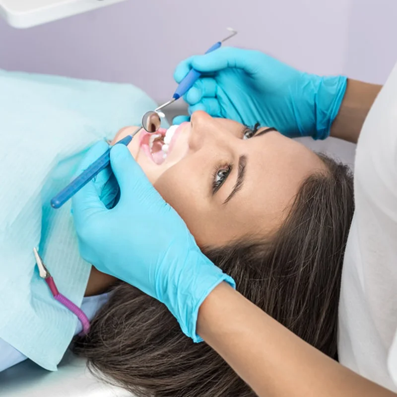 Lake Blue Nitrile Gloves Non-slip Textured Fingertips Disposable Medical Powder Free Nitrile Examination Gloves for Hospital