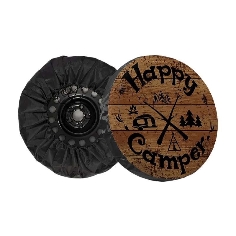 Solid reputation Foldable Spare Waterproof Wheel Cover Storage Bag 170T polyester with handle