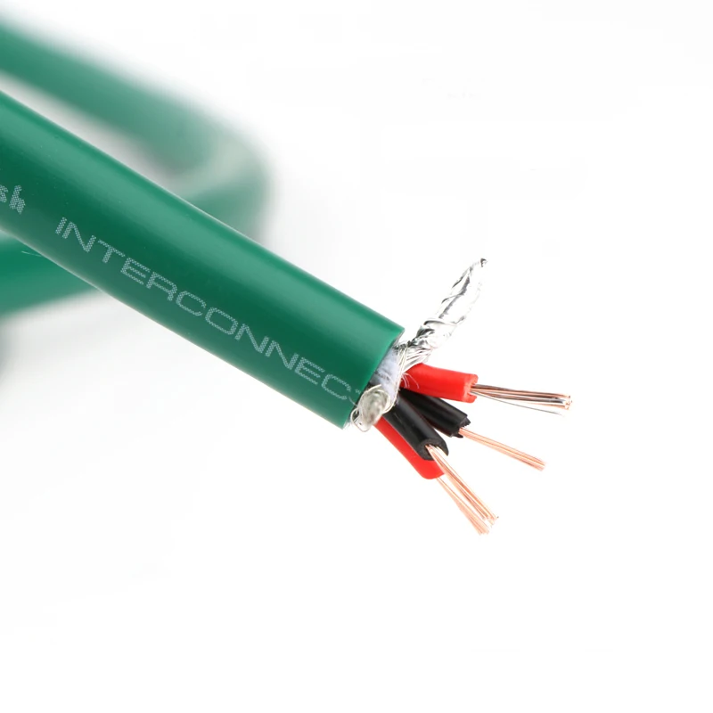 MVS Hifi DIY high-quality 4-core silver-plated copper wire, OCC audio amplifier adapter cable, 8mm signal cable