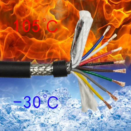 TRVVP Shielded Towline Cable 2 3 4 5 6 7 8 10 Core High Flexible Wire For Robot Manipulator