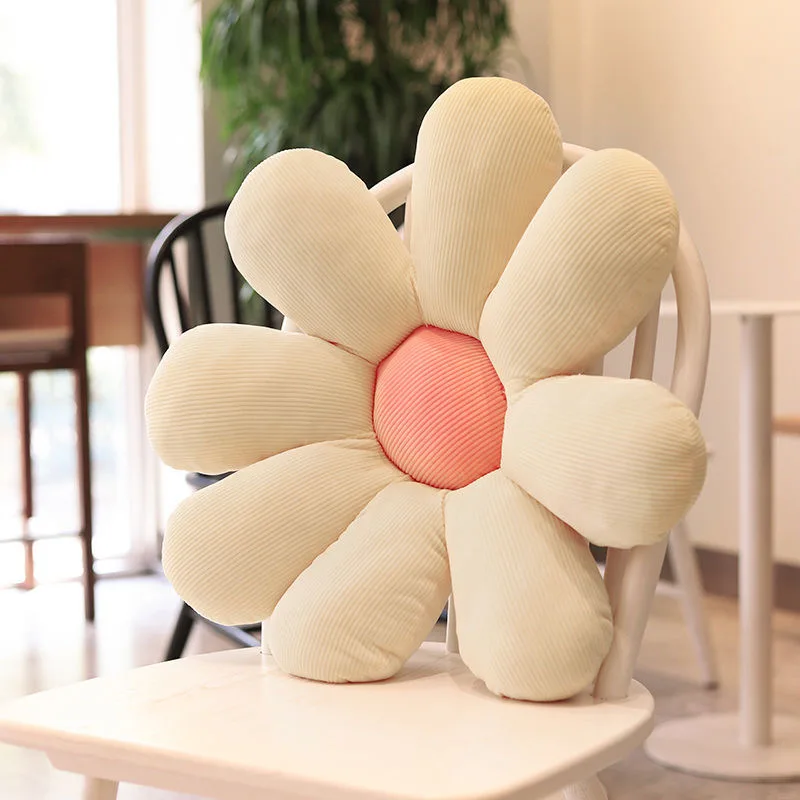 Hot selling daisy flower stuffed pillow flower shaped plush cushion