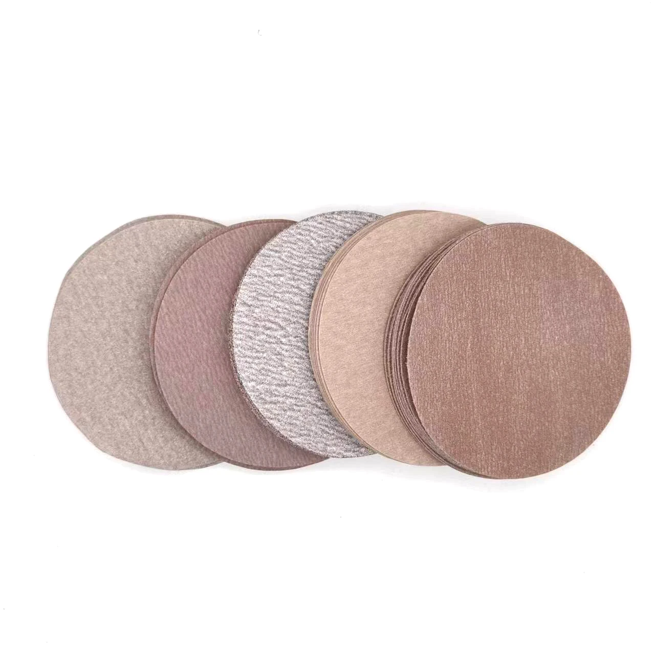 A275 Aluminum oxide round sandpaper 3 inch hook and loop film abrasive sanding disc for car wood polishing