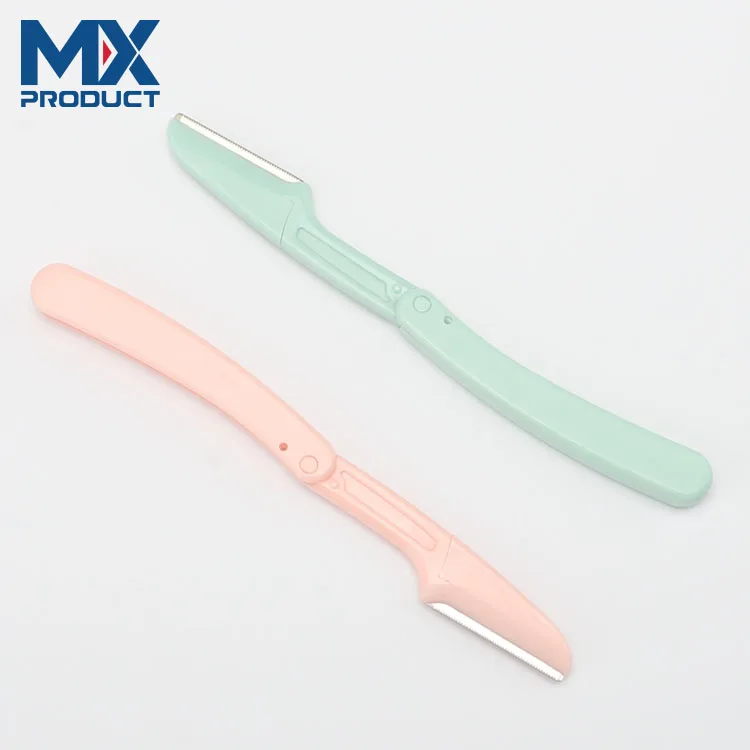 Оптовая продажа, складной нож для красоты и стрижки бровей, нож для бритья с защитой от царапин