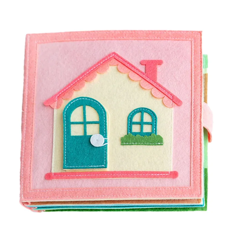 Hot Selling and New Design Girl Doll House Felt Quiet Book, Montessori Busy Book Activity Book for Early Education