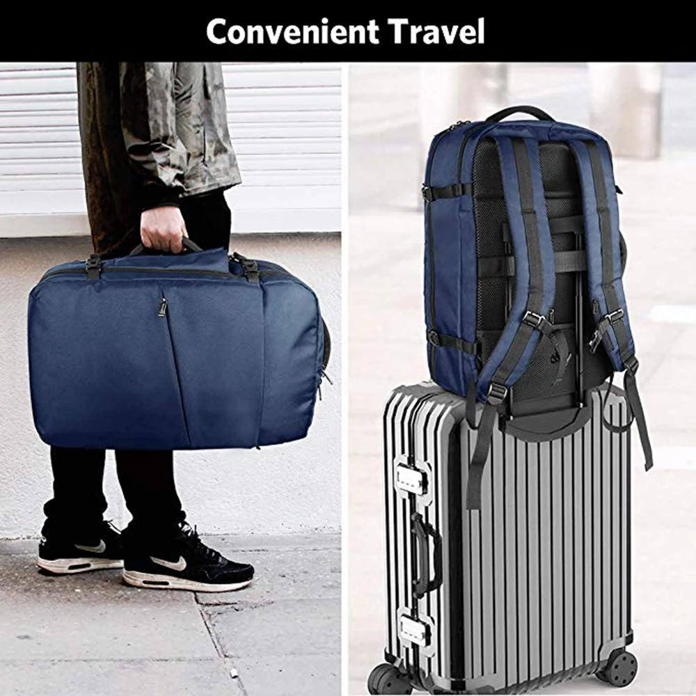 17 inch Laptop Backpack Flight Approved Men travel Backpack Business Bag with luggage belt