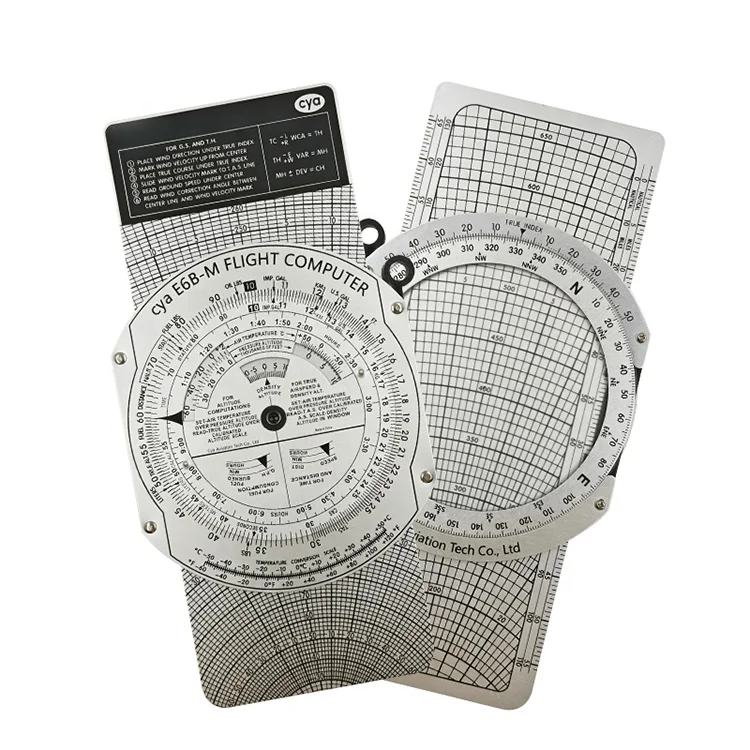 Student Navigation E6B Slide Ruler Aviation Supplies Slide Graphic Map Guiding Tool Flight Computer  #E6B-M