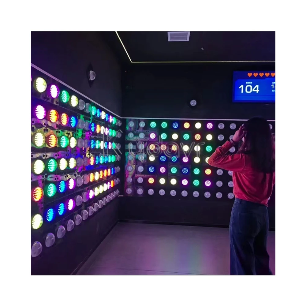 Custom Kydavr Interactive Party Activate Gaming Room Hand-eye Coordination Push Led Light Button Active Game to Play