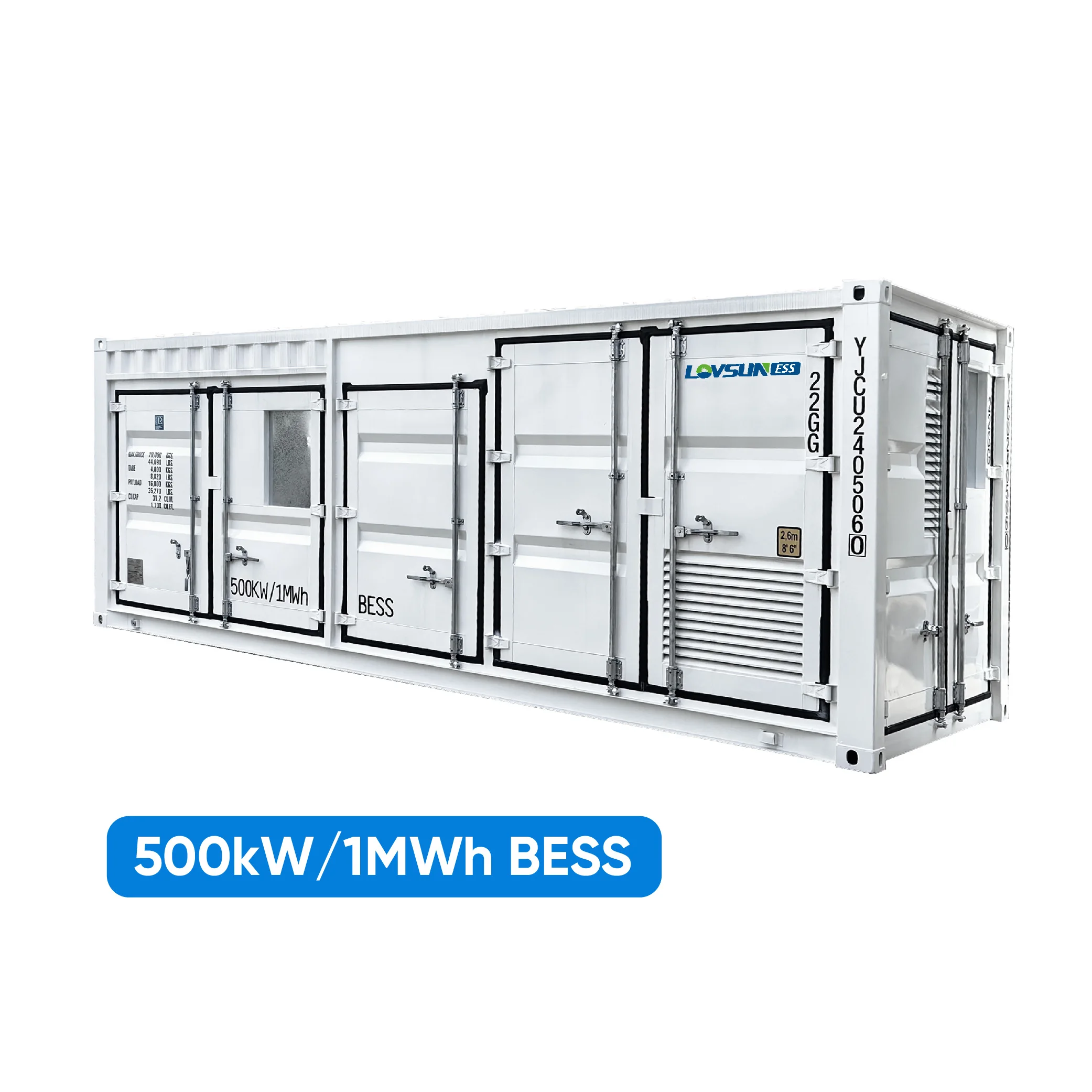 500KW 1MW off grid solar power system lithium storage solar energy battery systems utility energy storage container