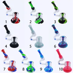 Fancy Tobacco water pipe smoke weed bowl glass Silicone smokeshop smoking pipe