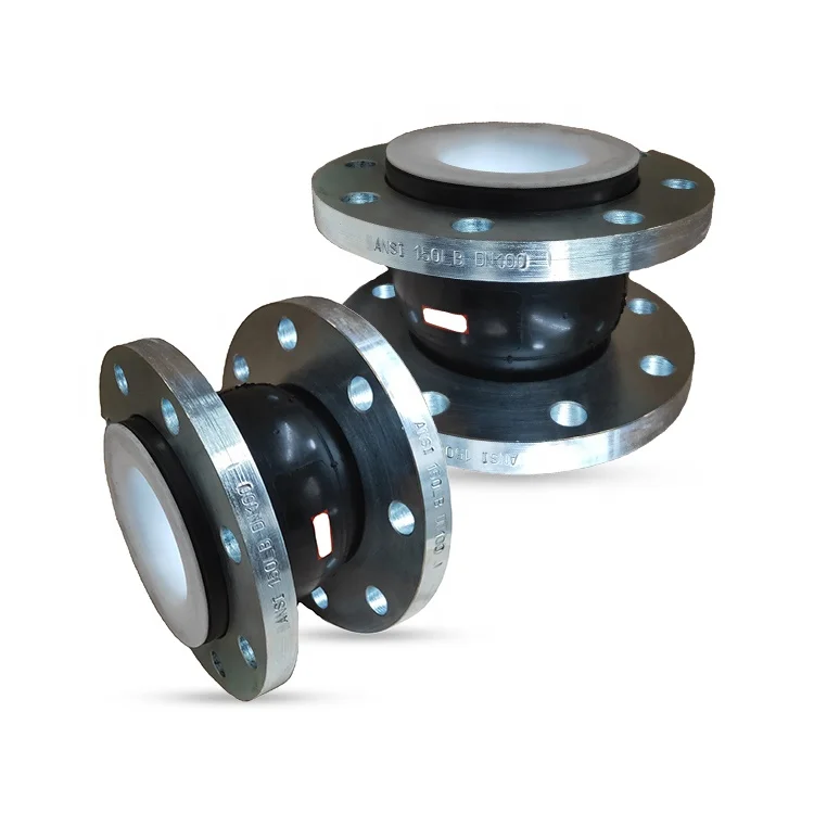 High temperature strong acid and alkali resistance single ball flexible pipe PTFE rubber expansion joint