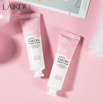 Hot Selling Korean Hand Cream With Cherry Blossom Extract For Hand Whitening Smoothing Skin Mini Lotion Hand Cream