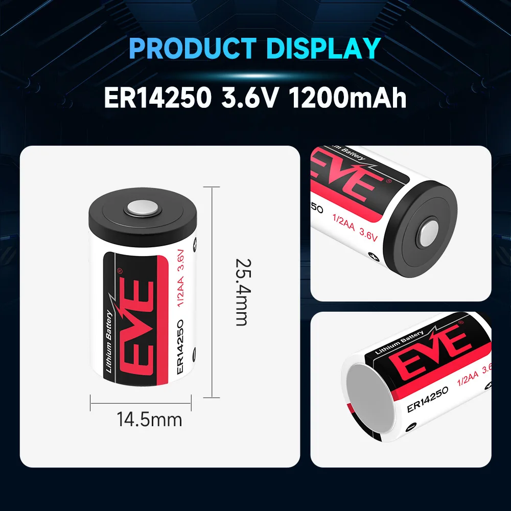 EVE Custom 3 6 v ER14250 Первичная литиевая батарея