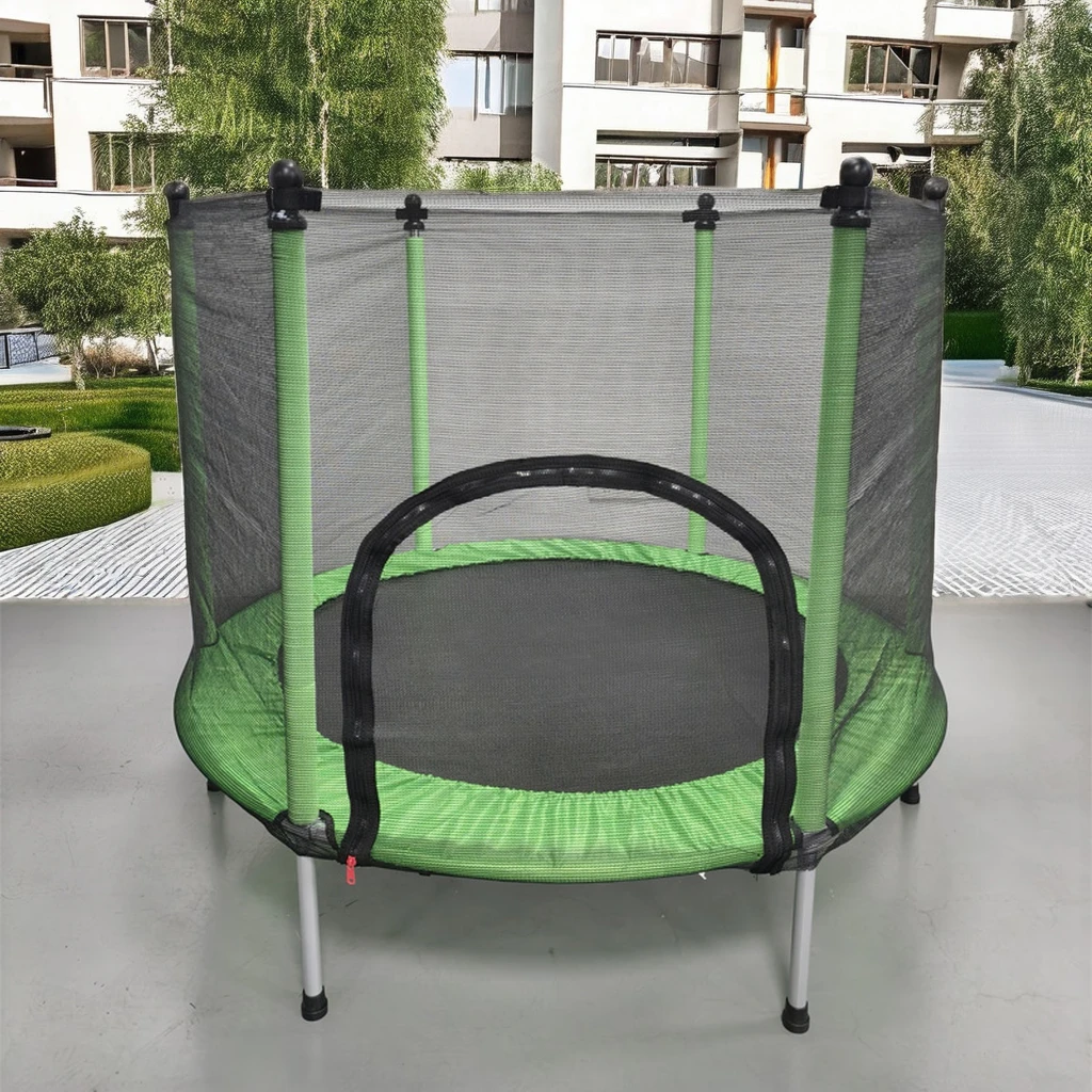 Zoshine 55 Inch Unisex Indoor/Outdoor Trampoline with Adjustable Gymnastics Bars Soft PVC Or PE Jumping Mat