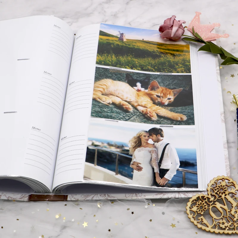 100 photos travelling record 4x6 inch hardcover book bound photo album with memo area