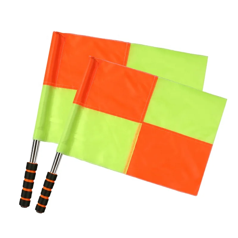 New Soccer Referee Flag With Bag The  Soccer Referee Patrol Flag Sports Match Football Linesman Flags Referee Equipment