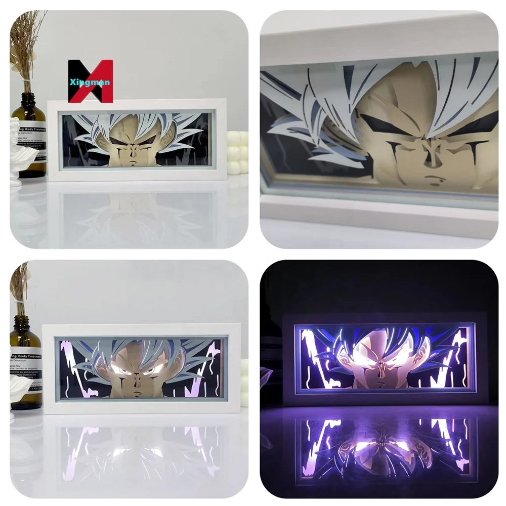 Dragoned A Ball Room Bedroom Night Remote Control ful Atmosphere Shadow Neon Paper Cut LED Art 3D Painting Anime Light Box