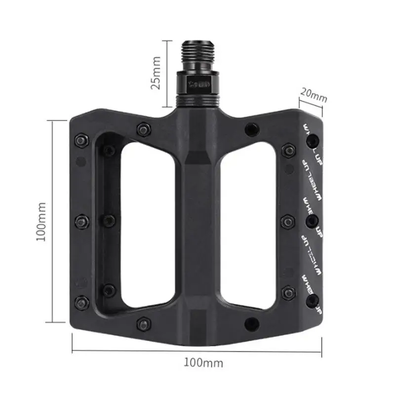 
WHEEL UP MTB Mountain Bike Pedal High Quality Nylon Fiber Closed 2 Bearing Non-slip Bicycle Pedals Fixed Gear Bike Pedal 
