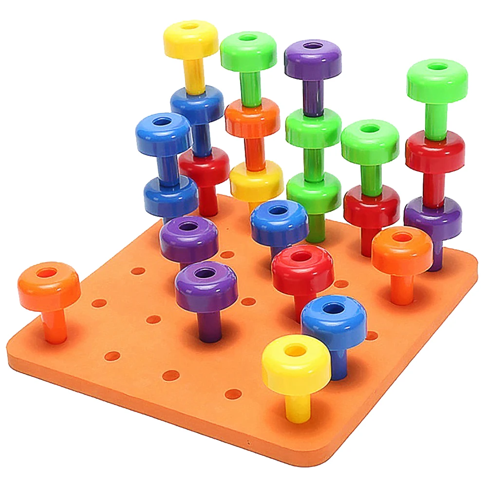 Kids Manual Sorting Toy Mushroom Stacked Toys Creative Education Color Stacking Baby Toys