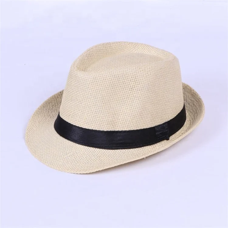 Wholesale Straw Panama Fedora Women Beach Hat