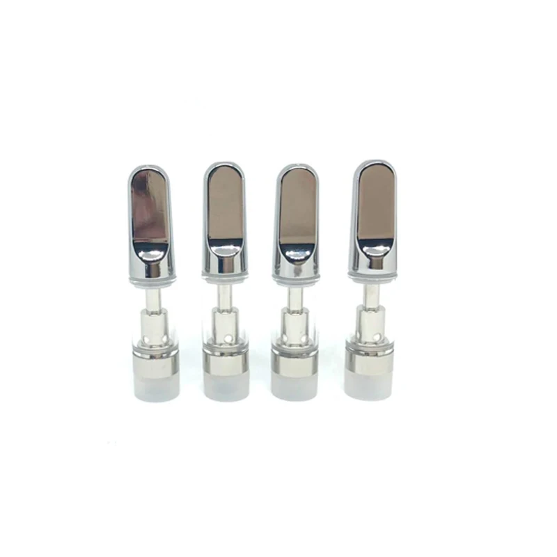 
Hot sale TH205 Ceramic Coil eCig Cartridge 0.8ml 0.5ml 1ml CBD Oil Refillable Vape Pen Gold Dabwood Tip Choice 