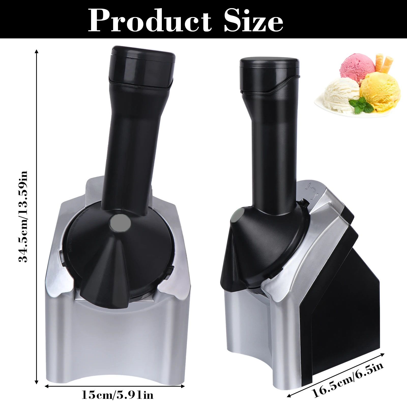 Professional Ice Cream Machine Household  Mini Slush Machine DIY Dessert Fruit Milkshake Maker