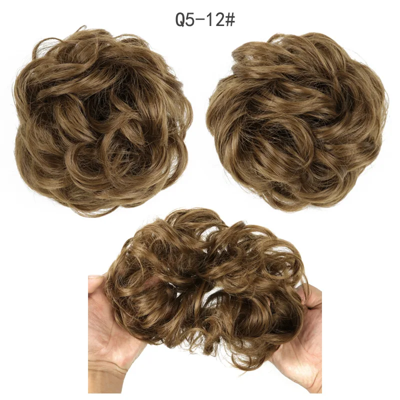 Messy hair ring rubber band elasticity fluffy curly hair European and American hair accessories headdress head bud flower chemic