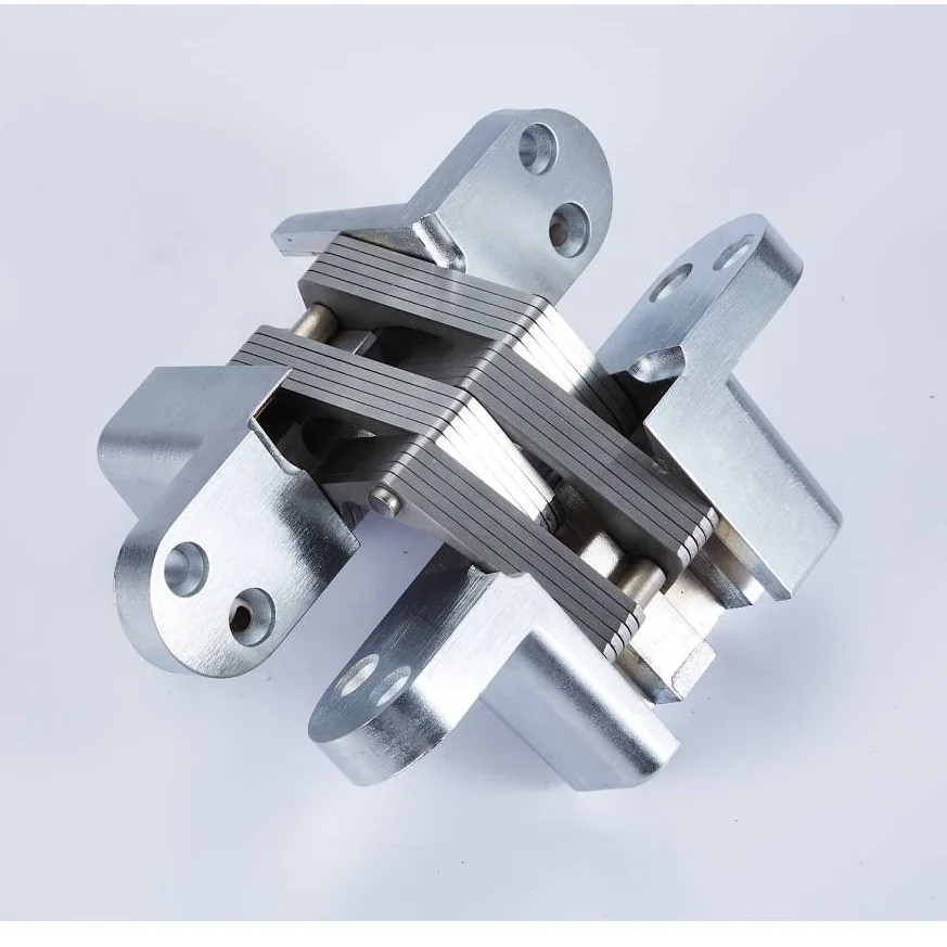 Adjustable Cabinet Hinge Hardware Steel 3D Concealed Soft Close Furniture Cross Hinges