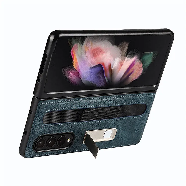 Luxury Private Label Brand Leather Case for Samsung Galaxy Z fold 3 Z3 Fold Case with S pen Storage