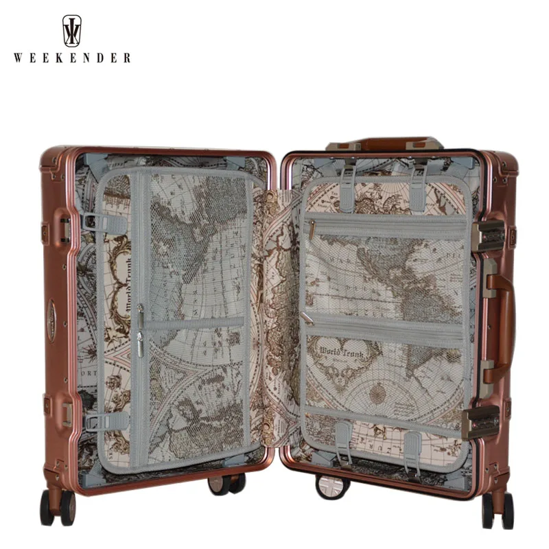 Высокое качество алюминиевый чемодан на колесиках для путешествий сумка для ручной клади чехол костюм чехол