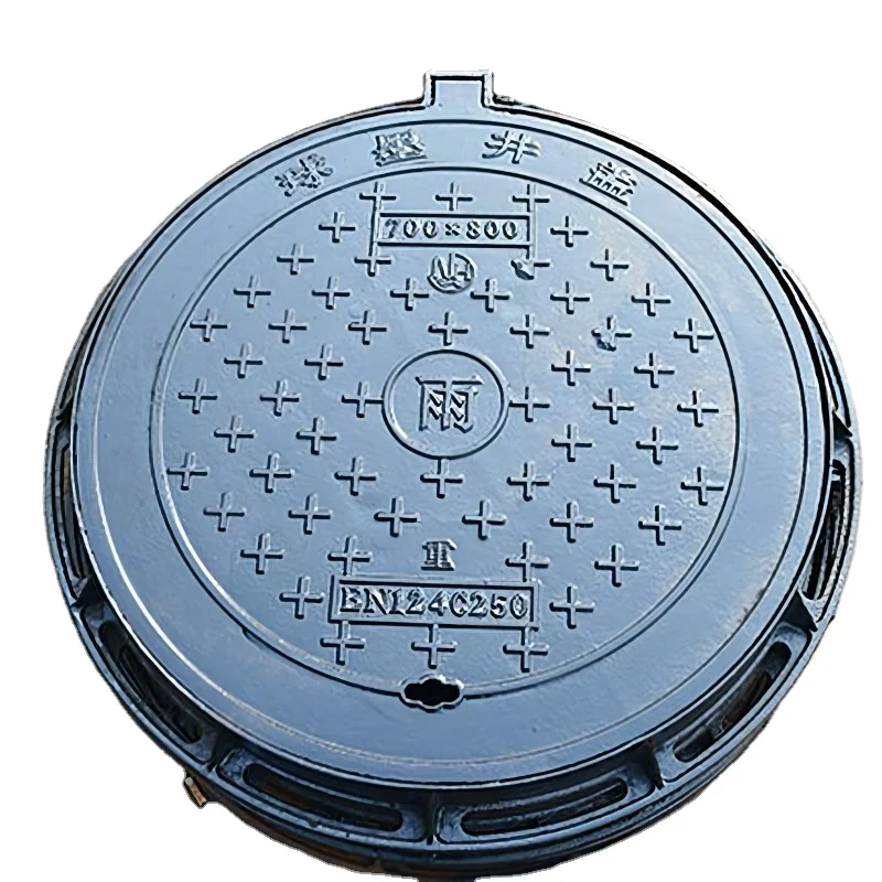 BS EN124-2 Exported to Europe ductile iron manhole cover standard load-bearing D400 C250 double seal epoxy coating