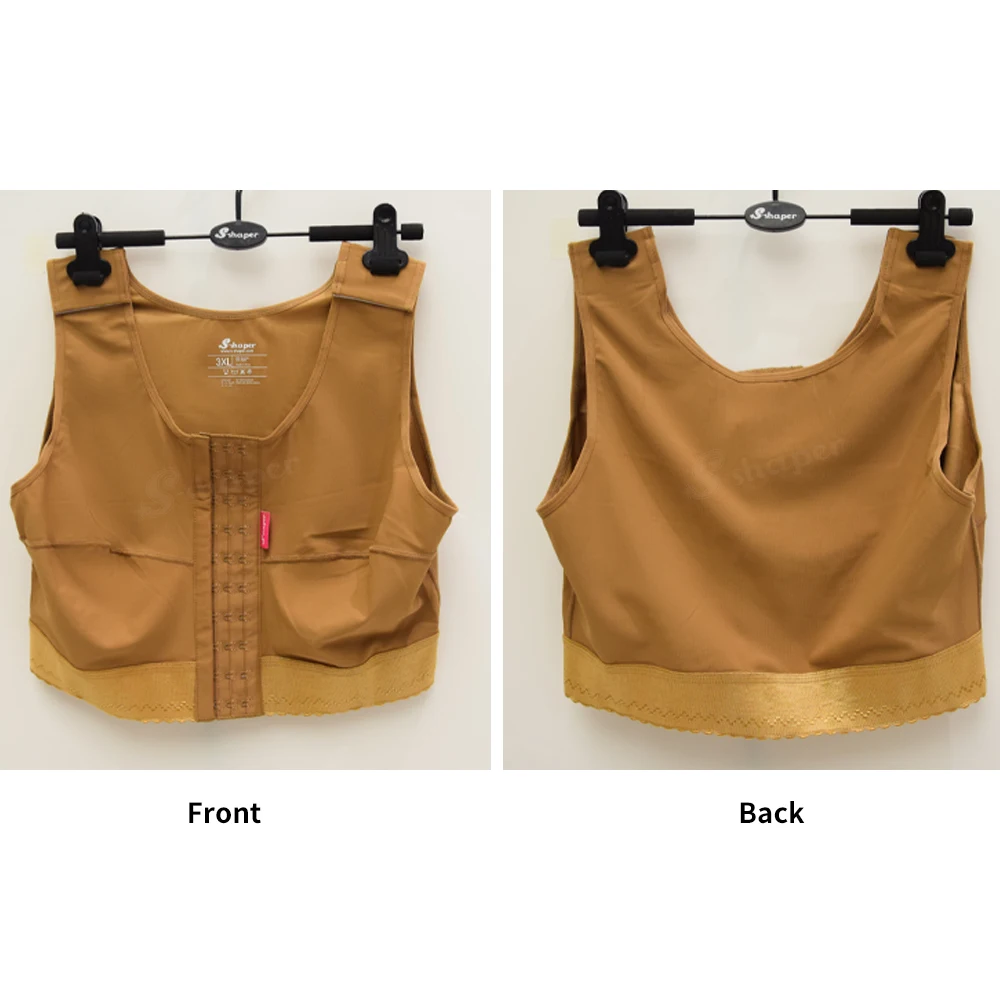 S-SHAPER Post Surgery Full Coverage Front Open Bra Post-Surgical Shapewear Sleeveless Vest Manufacturer For Women