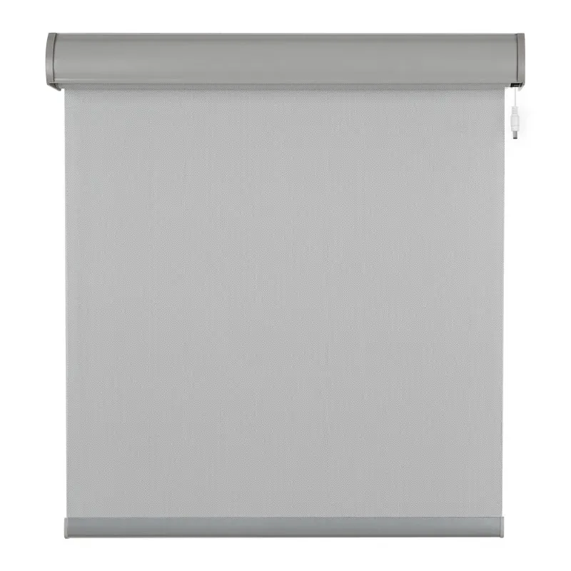 Electric sunscreen fabric rolling blinds  motorized sun shading fireproof  roller shades for office  windows