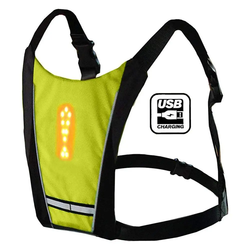 
New rechargeable led lighting traffic reflective safety vest with led light 
