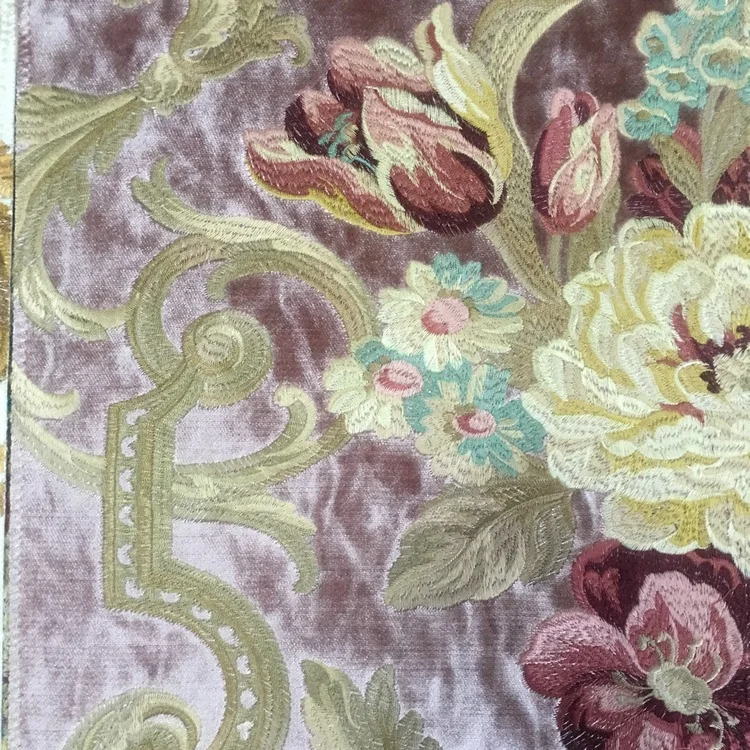 Direct manufacturers selling 1675 stock luxury sequin embroidered multicolor home sofa cover fabric