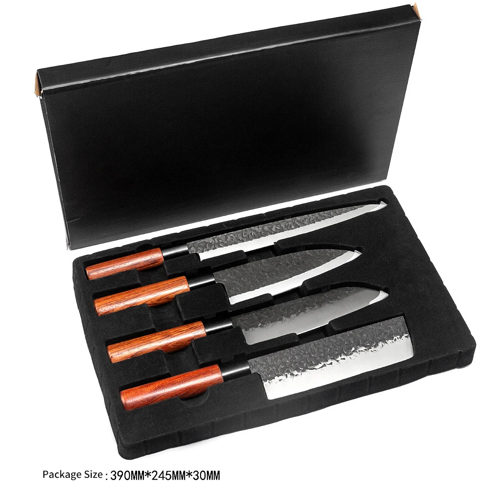 Professional Chef knife set Non Stick Stainless Steel Kitchen Knives Sashimi Japanese knife With color box packing